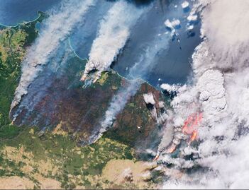 Photo satellite des feux en Australie