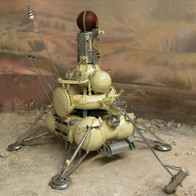 Maquette de la sonde Luna 16 exposée au Musée mémorial de l'astronautique à Moscou